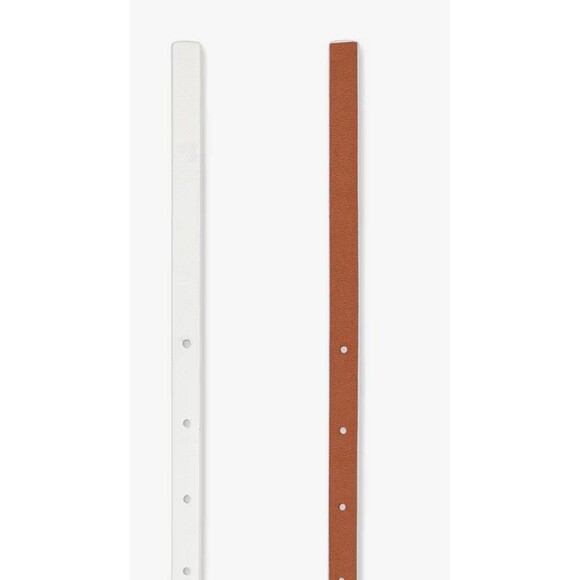 MCM White Diamond Buckle Belt in Spanish Calf Leather 85CM Retail $350 Warranty